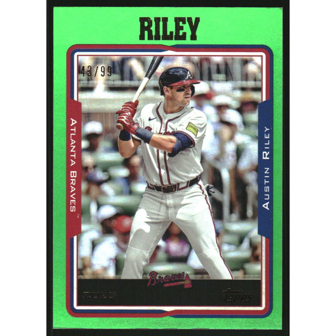 2025 Topps Archives Green Foilboard #276 Austin Riley. rookie card picture