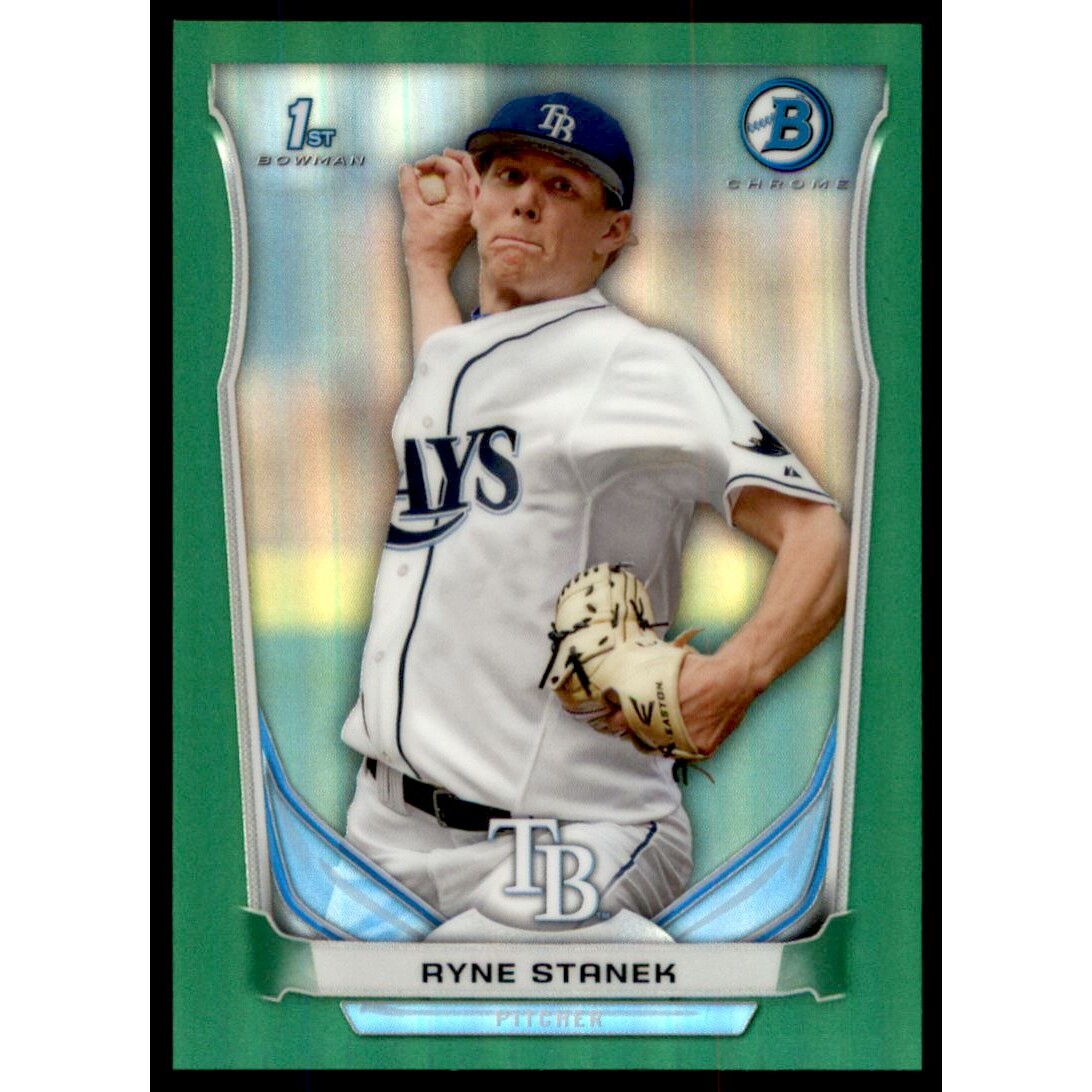 2014 Bowman Chrome Prospects Green Refractors #BCP84 Ryne Stanek 2014 Bowman Chrome Prospects Green Refractors #BCP84 Ryne Stanek