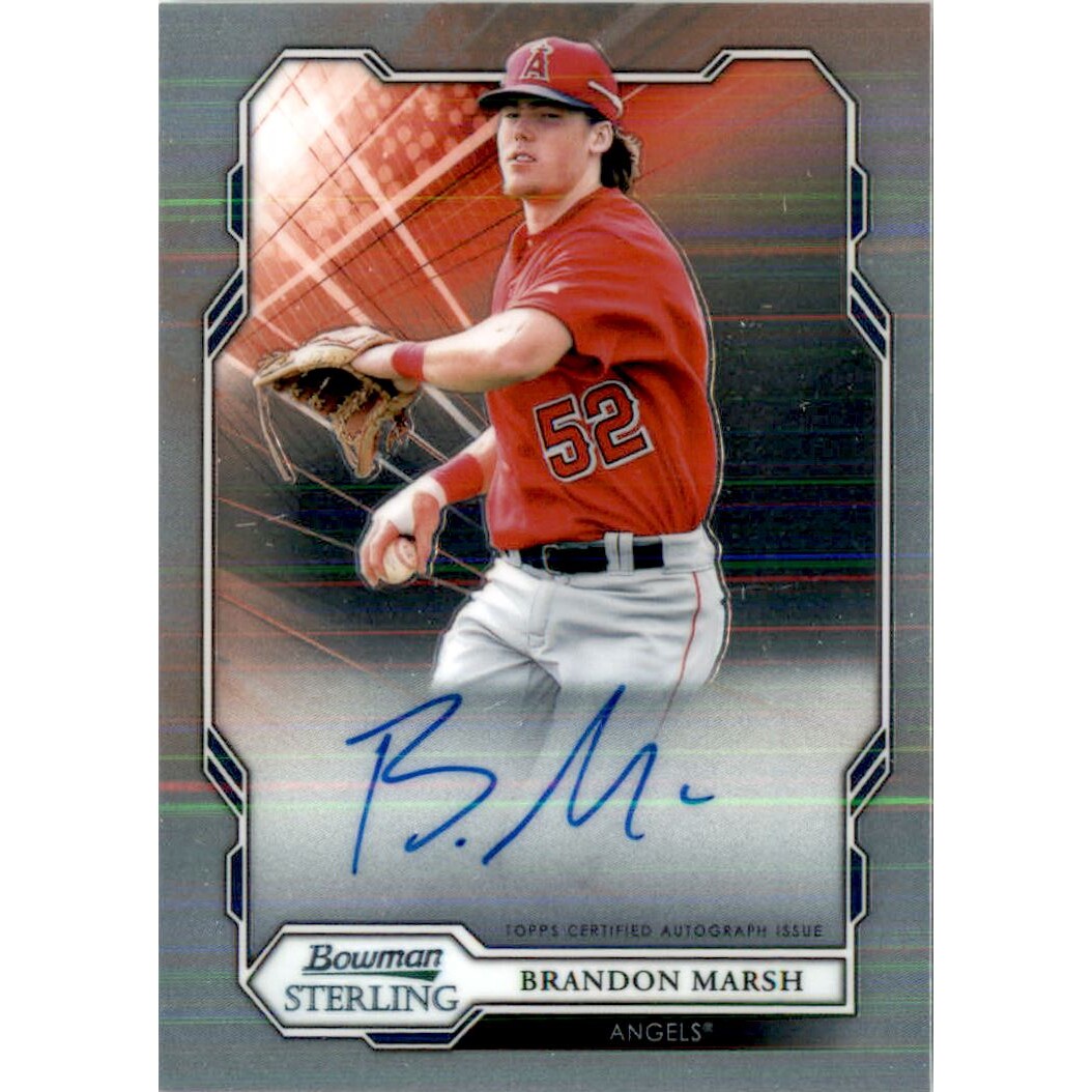 2019 Bowman Sterling Prospect Autographs #BSPABM Brandon Marsh. rookie card picture