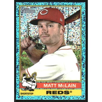 2025 Topps Heritage Chrome Light Blue Sparkle Refractors #221 Matt McLain