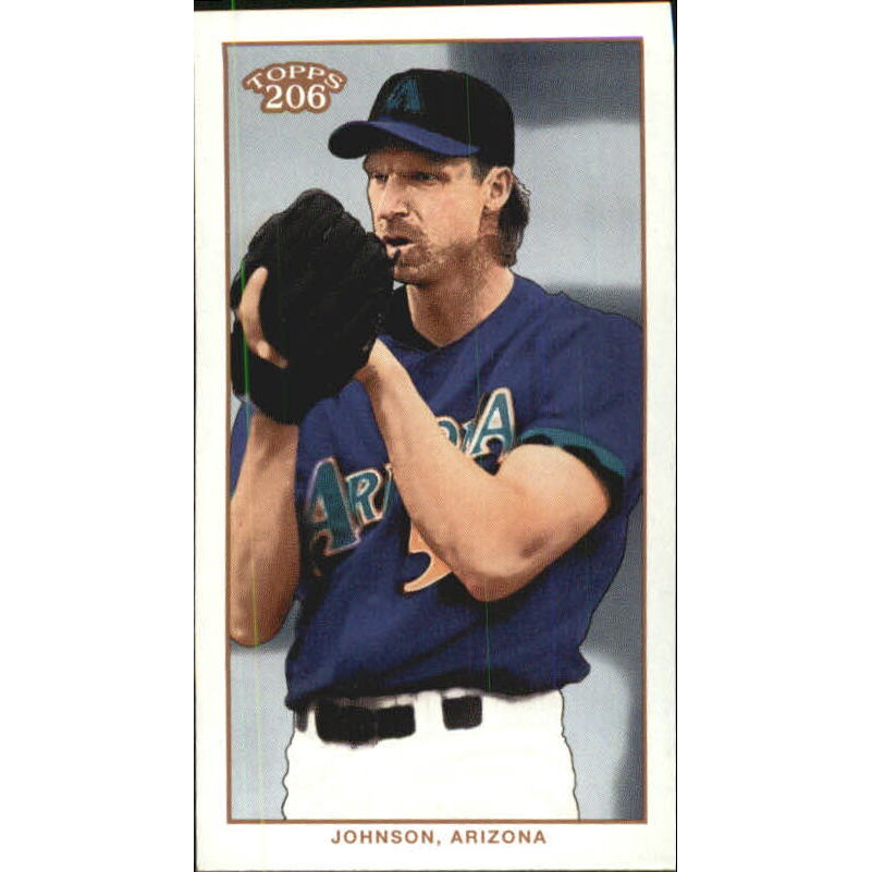 2002 Topps 206 Piedmont Red #195B Randy Johnson Purple Jsy. rookie card picture