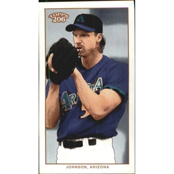 2002 Topps 206 Piedmont Red #195B Randy Johnson Purple Jsy