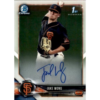 2018 Bowman Chrome Draft Autographs #CDAJW Jake Wong
