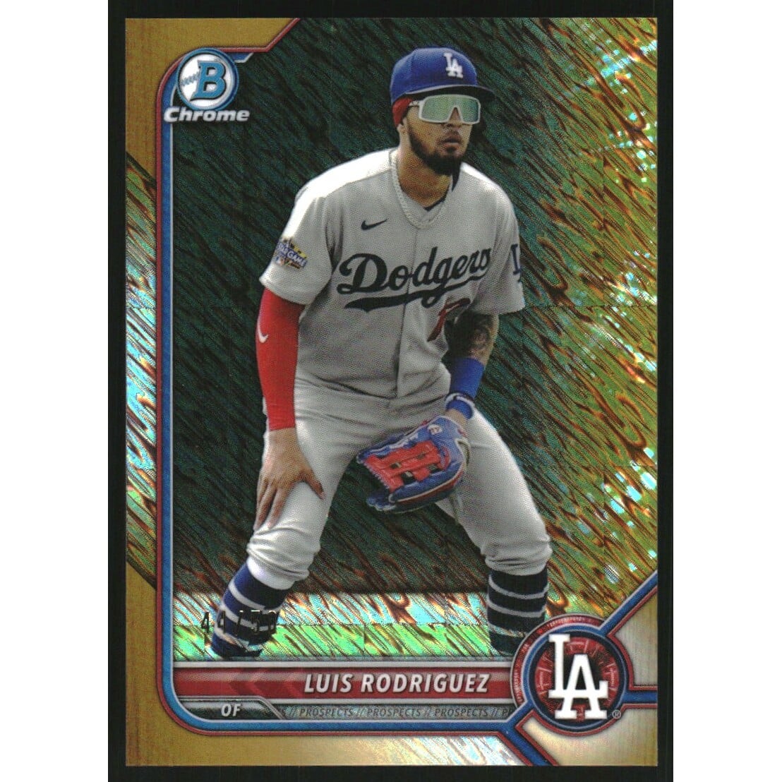 2022 Bowman Chrome Prospects Gold Shimmer Refractors #BCP47 Luis Rodriguez