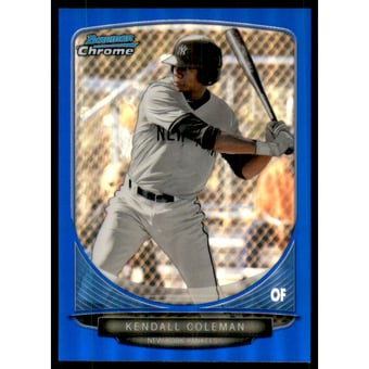 2013 Bowman Chrome Draft Draft Picks Blue Refractors #BDPP78 Kendall Coleman