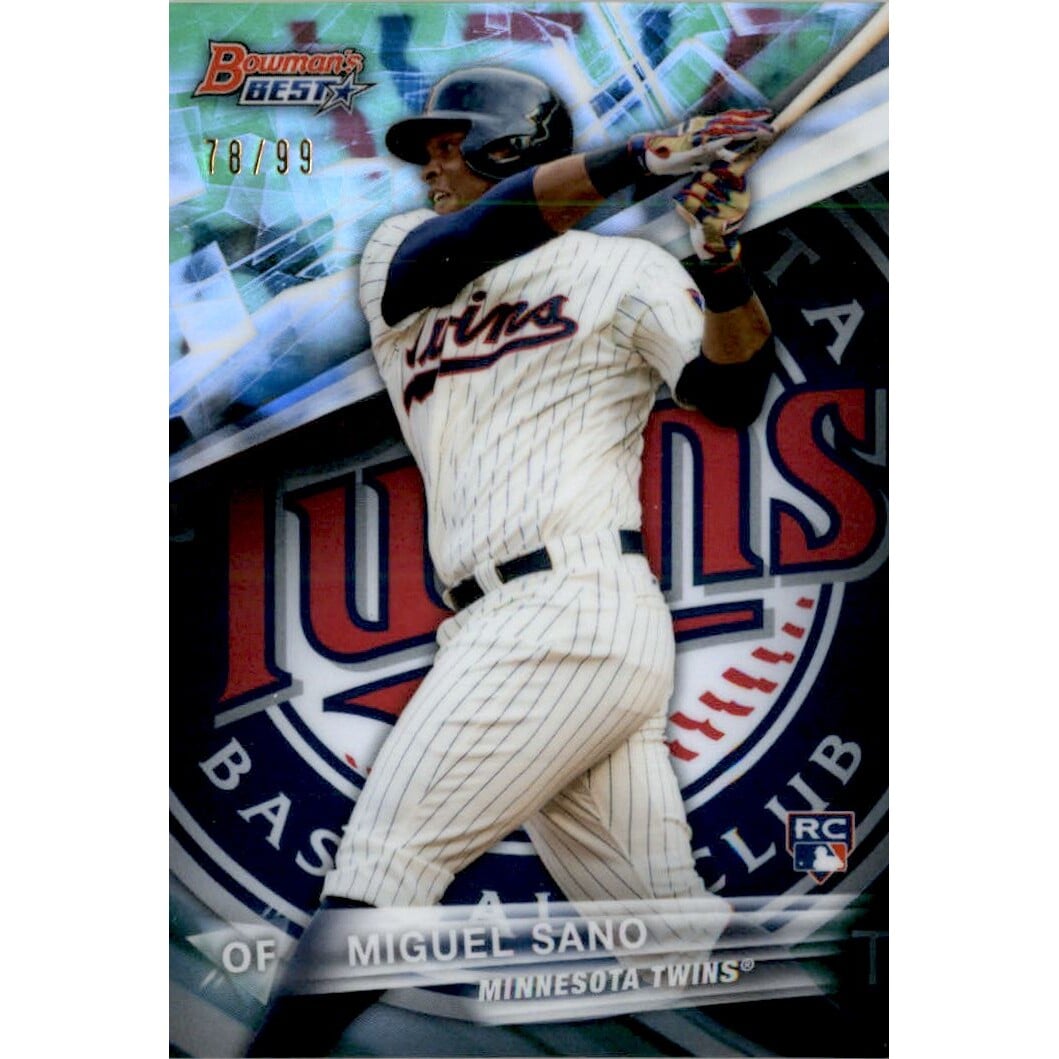 2016 Bowman's Best Green Refractors #15 Miguel Sano
