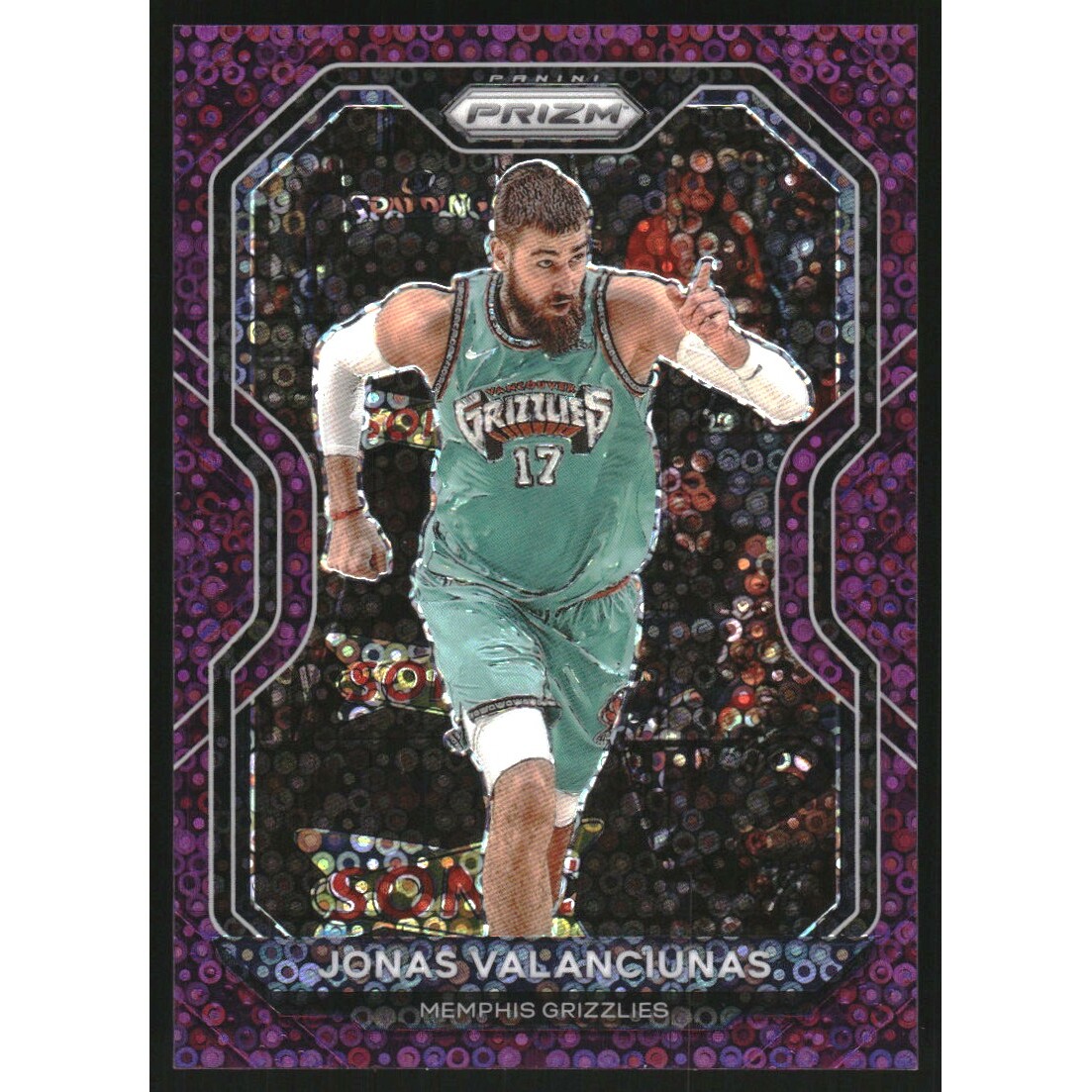 2020-21 Panini Prizm Prizms Fast Break Purple #188 Jonas Valanciunas