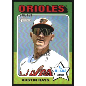 2024 Topps Heritage Chrome Refractors #13 Austin Hays HN