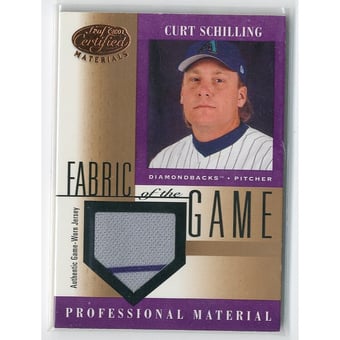 2001 Leaf Certified Materials Fabric of the Game #111BA Curt Schilling