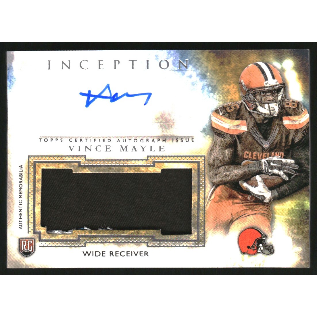 2015 Topps Inception Rookie Jumbo Patch Autographs #AJPVM Vince Mayle