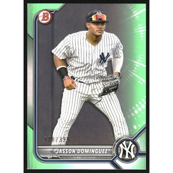 2022 Bowman Prospects Neon Green #BP98 Jasson Dominguez