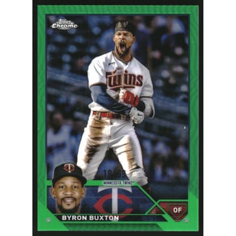 2023 Topps Chrome Green Refractors #28 Byron Buxton