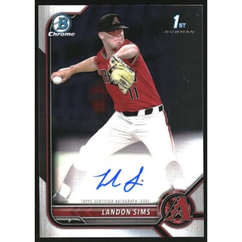 2022 Bowman Chrome Draft Autographs #CDALSS Landon Sims