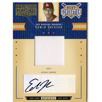 2005 Prime Patches Next Generation Autograph Jersey #14 Edwin Jackson/150