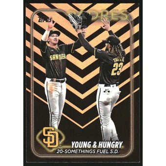 2024 Topps Update Halloween Orange and Black Foil #US48 Jackson Merrill/Fernando Tatis Jr.
