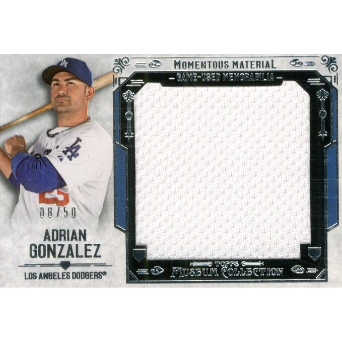2015 Topps Museum Collection Momentous Material Jumbo Relics #MMJRAGO Adrian Gonzalez 2015 Topps Museum Collection Momentous Material Jumbo Relics #MMJRAGO Adrian Gonzalez
