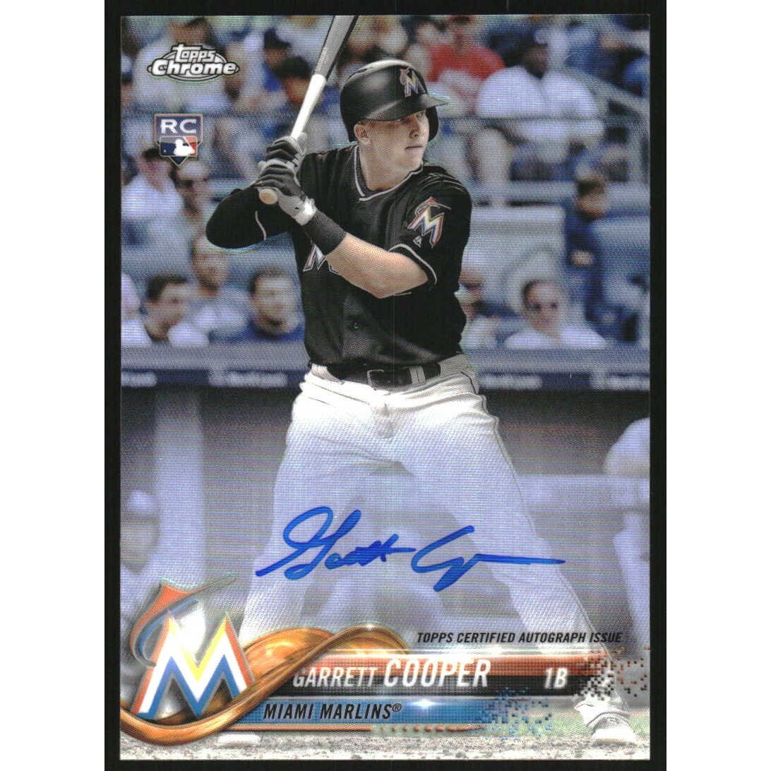 2018 Topps Chrome Rookie Autographs Refractors #RAGC Garrett Cooper. rookie card picture