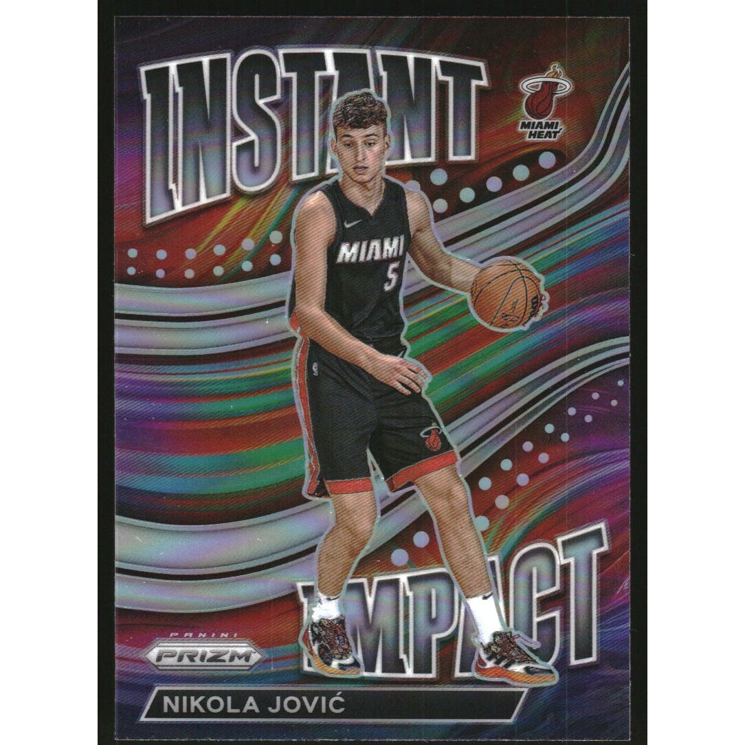 2022-23 Panini Prizm Instant Impact Prizms Silver #7 Nikola Jovic 2022-23 Panini Prizm Instant Impact Prizms Silver #7 Nikola Jovic