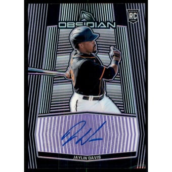 2020 Panini Obsidian Autographs Electric Etch Purple #8 Jaylin Davis/75