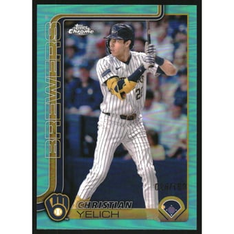 2025 Topps Chrome Aqua Refractors #89 Christian Yelich