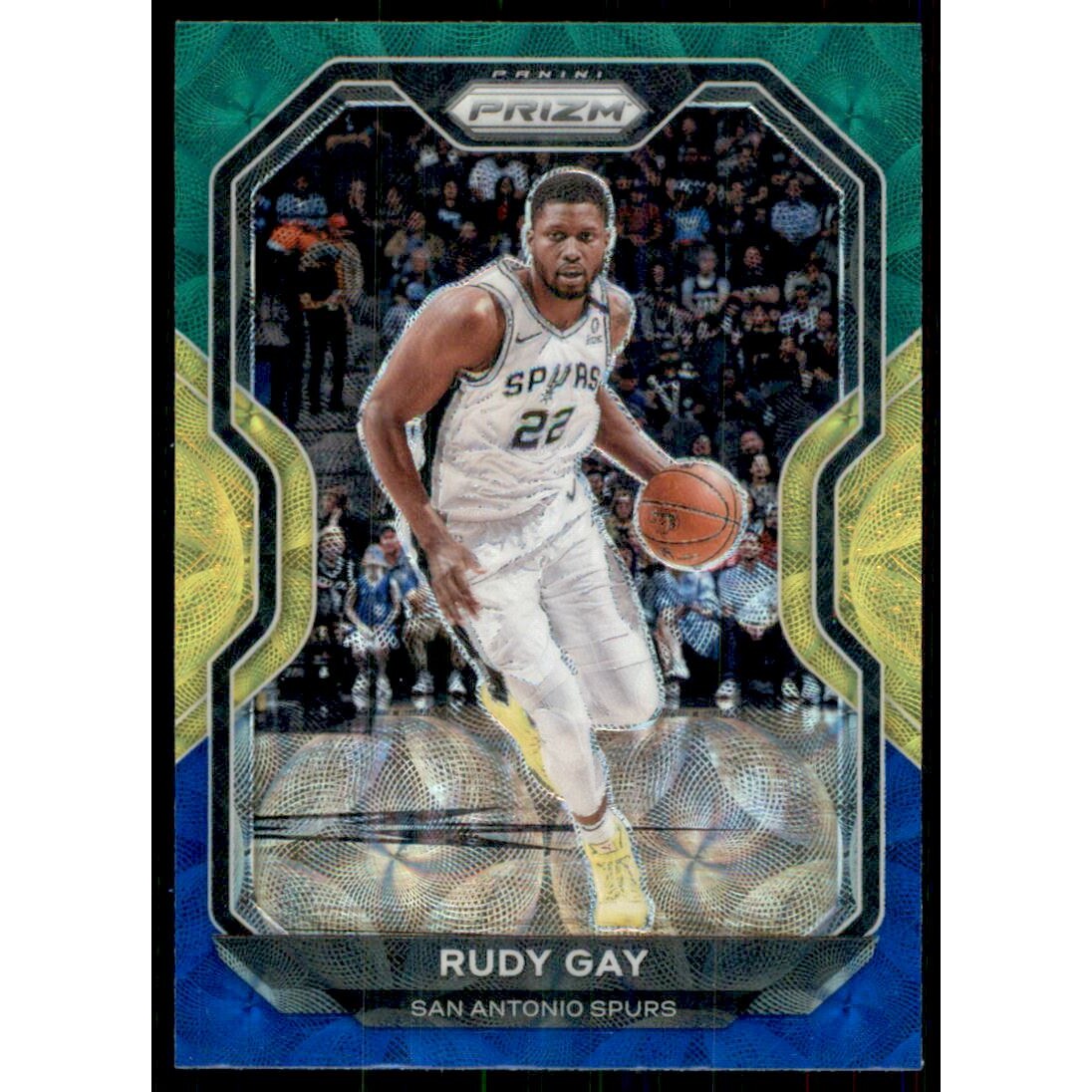 2020-21 Panini Prizm Prizms Choice Blue Yellow and Green #4 Rudy Gay