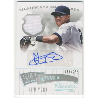 2014 Classics Significant Signatures Jerseys Silver #99 Yangervis Solarte/299