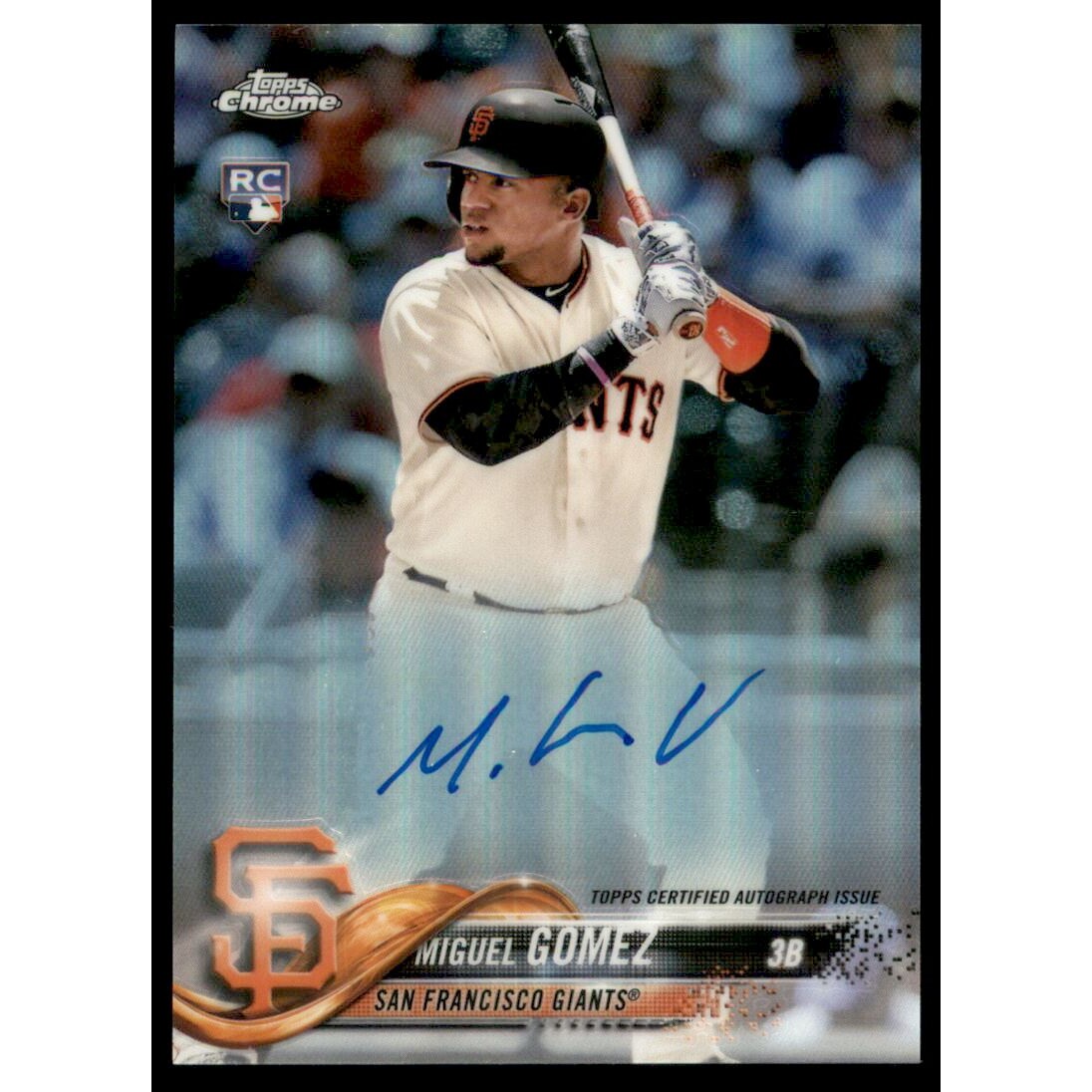 2018 Topps Chrome Rookie Autographs Refractors #RAMG Miguel Gomez