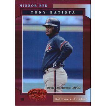 2001 Leaf Certified Materials Mirror Red #86 Tony Batista