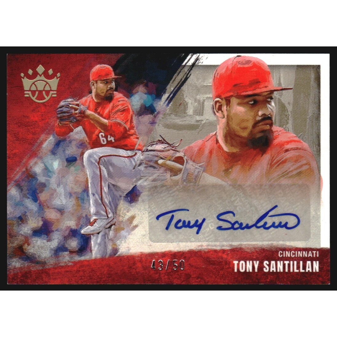 2022 Diamond Kings DK Signatures Holo Gold #39 Tony Santillan