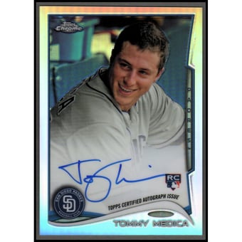 2014 Topps Chrome Rookie Autographs Refractors #198 Tommy Medica