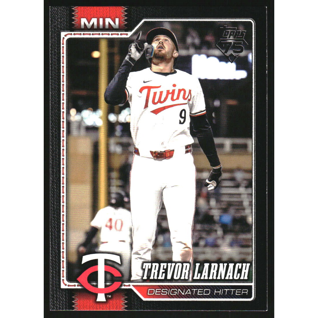 2026 Topps Black Border #68 Trevor Larnach. rookie card picture