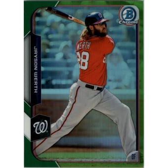 2015 Bowman Chrome Green Refractors #99 Jayson Werth