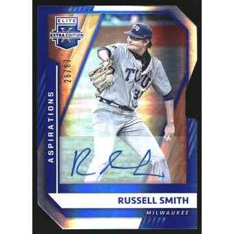 2021 Elite Extra Edition Signatures Aspirations Die Cut #51 Russell Smith/67