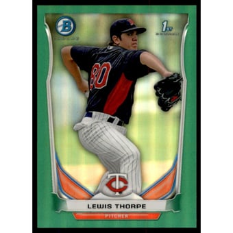 2014 Bowman Chrome Prospects Green Refractors #BCP32 Lewis Thorpe