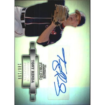 2012 Bowman Sterling Prospect Autographs Refractors #TRE Tony Renda