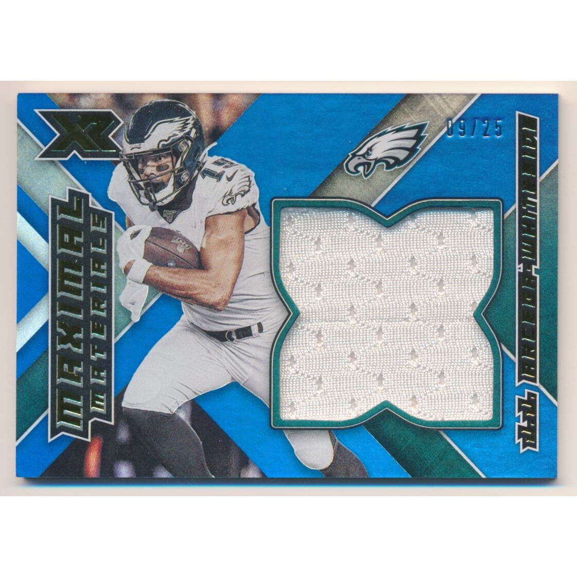 2020 Panini XR Maximal Materials Blue #26 J.J. Arcega-Whiteside