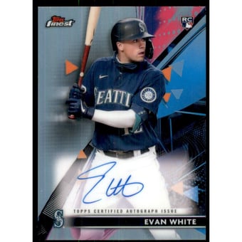 2021 Finest Autographs Refractors #FAEW Evan White