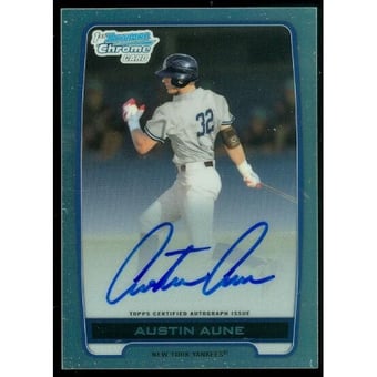 2012 Bowman Chrome Draft Draft Pick Autographs Refractors #AAU Austin Aune