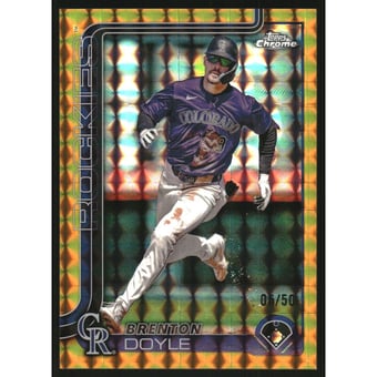 2025 Topps Chrome Gold Geometric Refractors #118 Brenton Doyle