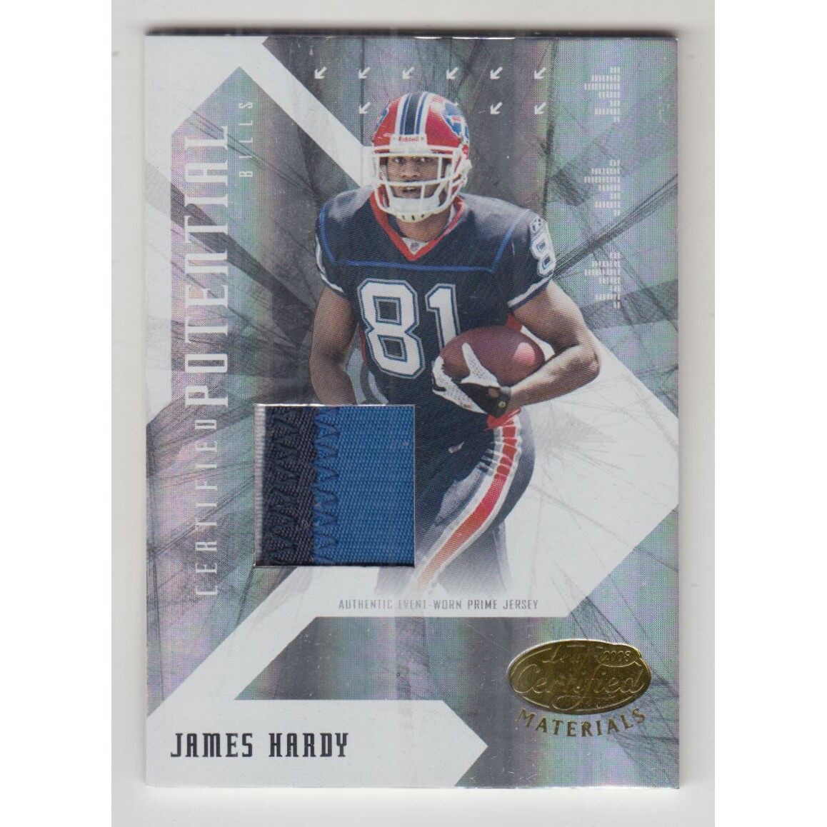 2008 Leaf Certified Materials Certified Potential Materials Prime #18 James Hardy