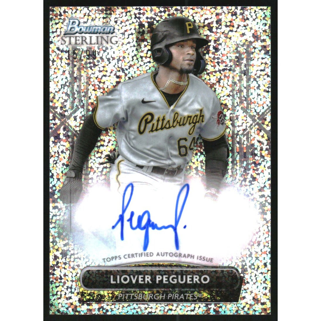 2022 Bowman Sterling Prospect Autographs Speckle Refractors #PALP Liover Peguero