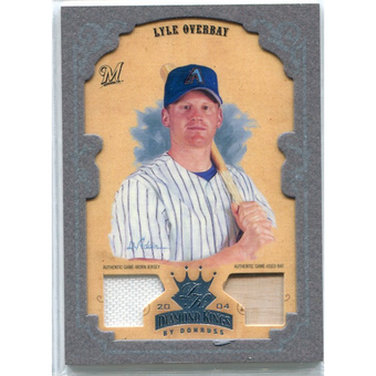 2004 Diamond Kings DK Materials Framed Silver #101 Lyle Overbay Bat-Jsy/50