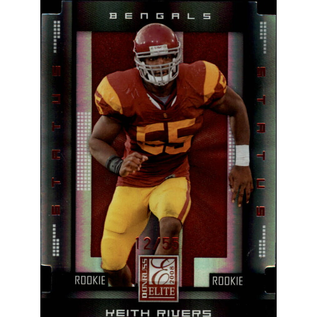 2008 Donruss Elite Status #187 Keith Rivers/55. rookie card picture