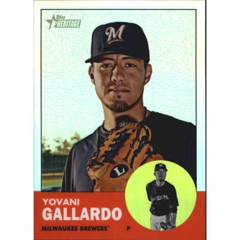 2012 Topps Heritage Chrome Refractors #HP70 Yovani Gallardo