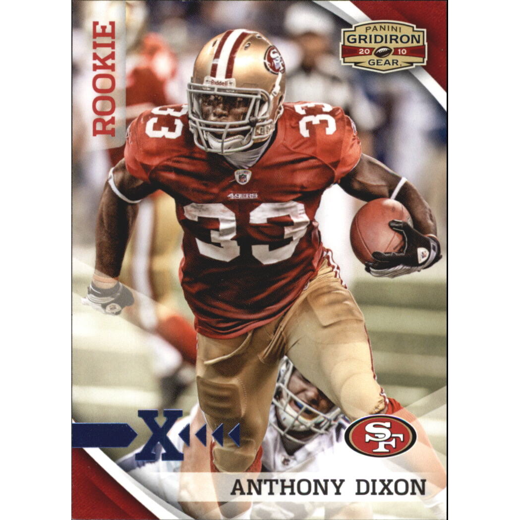2010 Panini Gridiron Gear Platinum X's #153 Anthony Dixon. rookie card picture