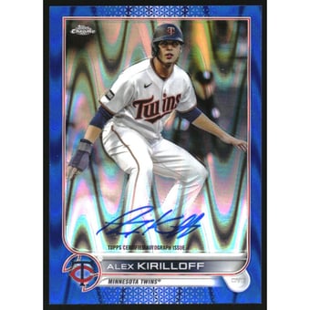 2022 Topps Chrome Veteran Autographs Blue RayWave Refractors #CVAAK Alex Kirilloff