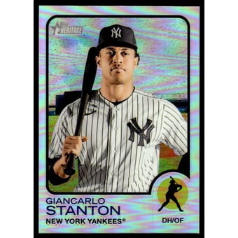 2022 Topps Heritage Chrome Refractors #225 Giancarlo Stanton