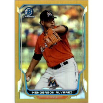 2014 Bowman Chrome Gold Refractors #213 Henderson Alvarez