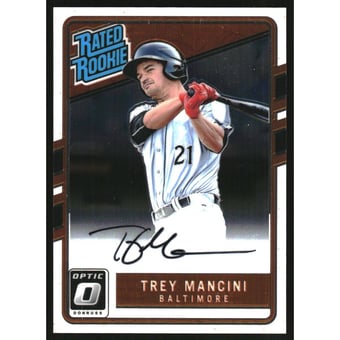 2017 Donruss Optic Rated Rookies Signatures #RRSTM Trey Mancini