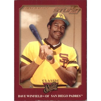 2002 Studio Classic First Ballot #CS16 Dave Winfield/101